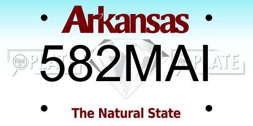 582MAI Arkansas License Plate