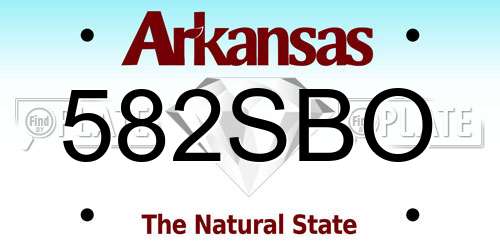 582SBO Arkansas License Plate