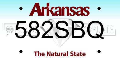 582SBQ Arkansas License Plate