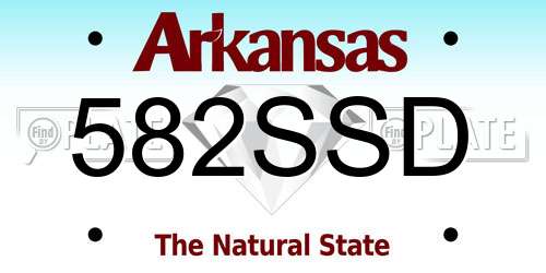 582SSD Arkansas License Plate