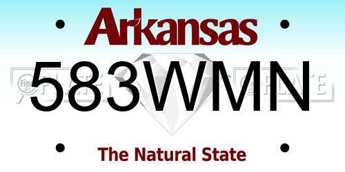 583WMN Arkansas License Plate