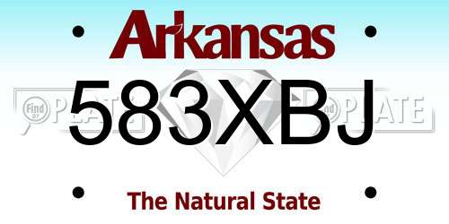 583XBJ Arkansas License Plate