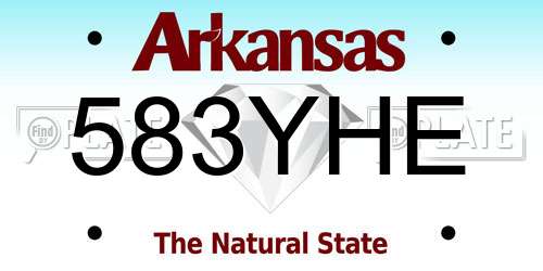 583YHE Arkansas License Plate