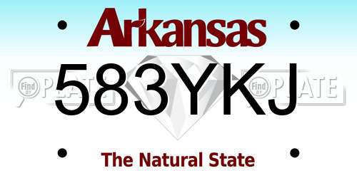 583YKJ Arkansas License Plate