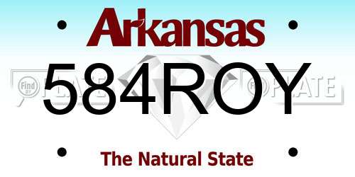 584ROY Arkansas License Plate
