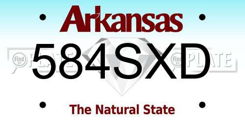 584SXD Arkansas License Plate