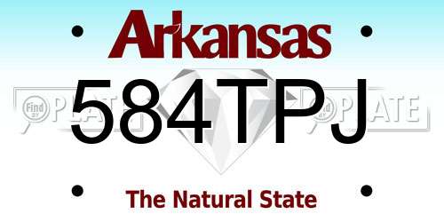 584TPJ Arkansas License Plate