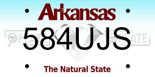 584UJS Arkansas License Plate