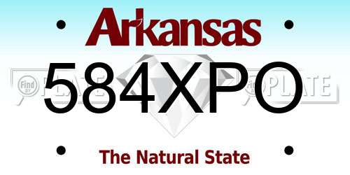 584XPO Arkansas License Plate