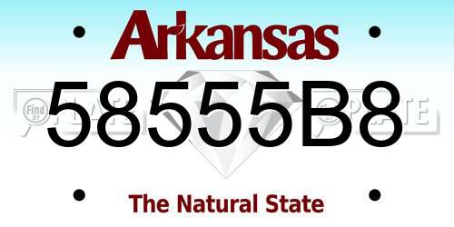 58555B8 Arkansas License Plate