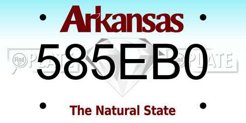 585EB0 Arkansas License Plate