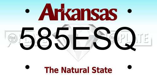 585ESQ Arkansas License Plate
