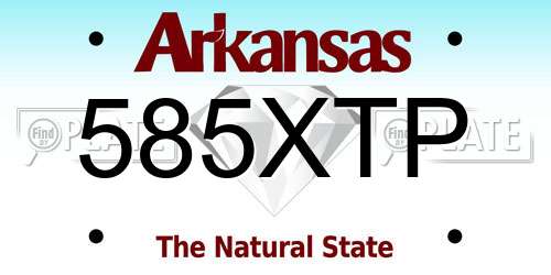 585XTP Arkansas License Plate