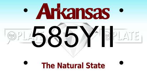 585YII Arkansas License Plate