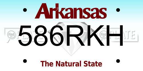586RKH Arkansas License Plate