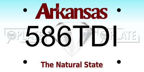 586TDI Arkansas License Plate