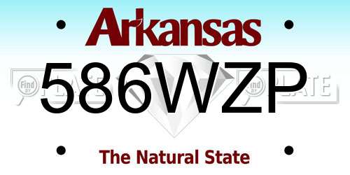 586WZP Arkansas License Plate