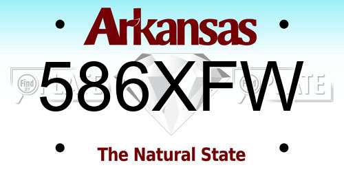 586XFW Arkansas License Plate