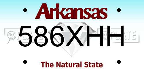586XHH Arkansas License Plate