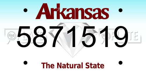 5871519 Arkansas License Plate