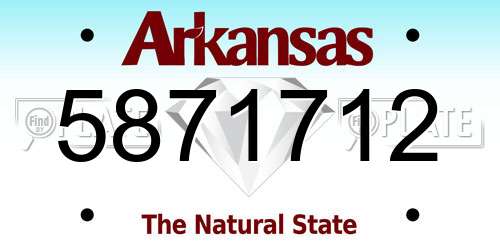5871712 Arkansas License Plate
