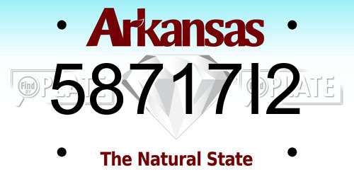 58717I2 Arkansas License Plate