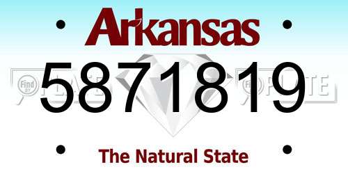 5871819 Arkansas License Plate