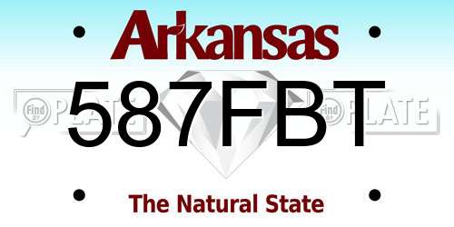 587FBT Arkansas License Plate