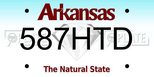 587HTD Arkansas License Plate