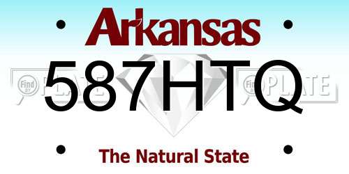 587HTQ Arkansas License Plate