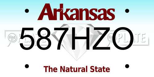587HZO Arkansas License Plate