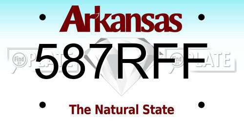 587RFF Arkansas License Plate