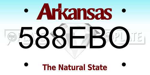 588EBO Arkansas License Plate