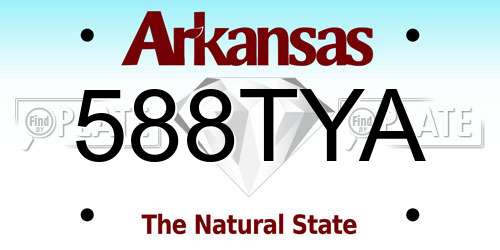 588TYA Arkansas License Plate