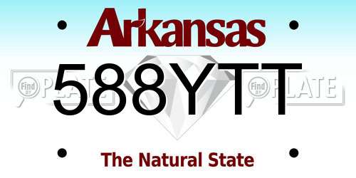 588YTT Arkansas License Plate