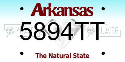 5894TT Arkansas License Plate