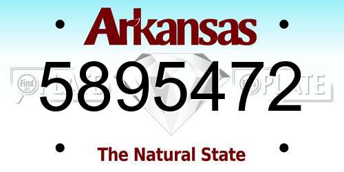 5895472 Arkansas License Plate