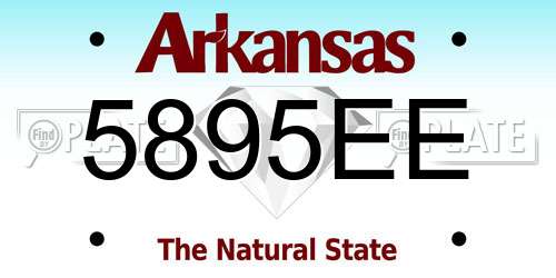 5895EE Arkansas License Plate