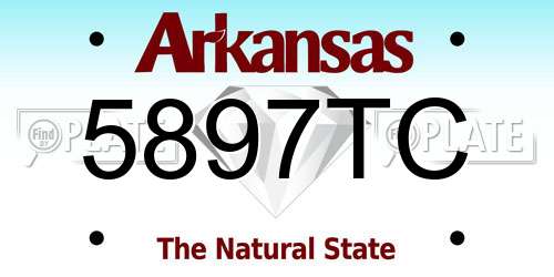 5897TC Arkansas License Plate