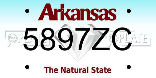 5897ZC Arkansas License Plate