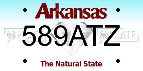 589ATZ Arkansas License Plate