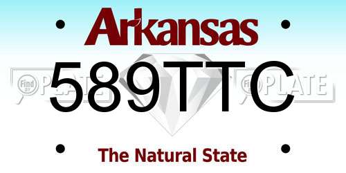 589TTC Arkansas License Plate
