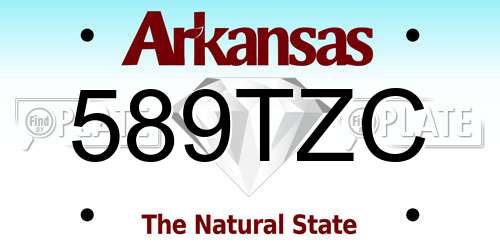 589TZC Arkansas License Plate