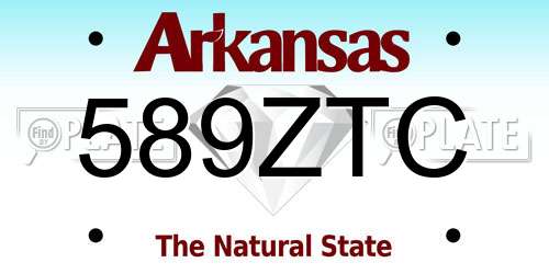589ZTC Arkansas License Plate