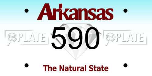590 Arkansas License Plate