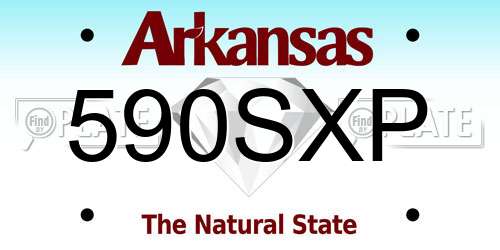 590SXP Arkansas License Plate