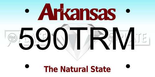 590TRM Arkansas License Plate