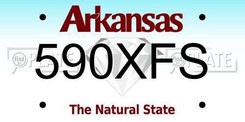 590XFS Arkansas License Plate