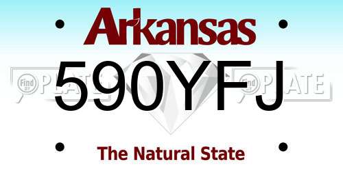 590YFJ Arkansas License Plate