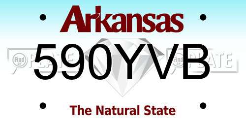 590YVB Arkansas License Plate